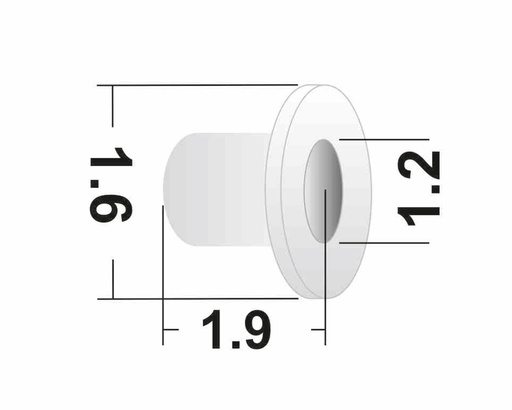 [FO-TP03] Tope de Plástico C:1.6 P:1.2 L:1.9 (50 Unid)